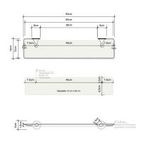 Полка для ванной комнаты Decor Walther CL GLA R 05119 схема 3