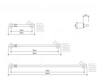 Полотенцедержатель Decor Walther CL HTE 05101 30х6.5 схема 3