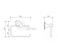 Держатель туалетной бумаги Decor Walther CL TPH 05108 схема 3