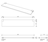 Полочка стеклянная Decor Walther CO GLA 05610 60x12 схема 5