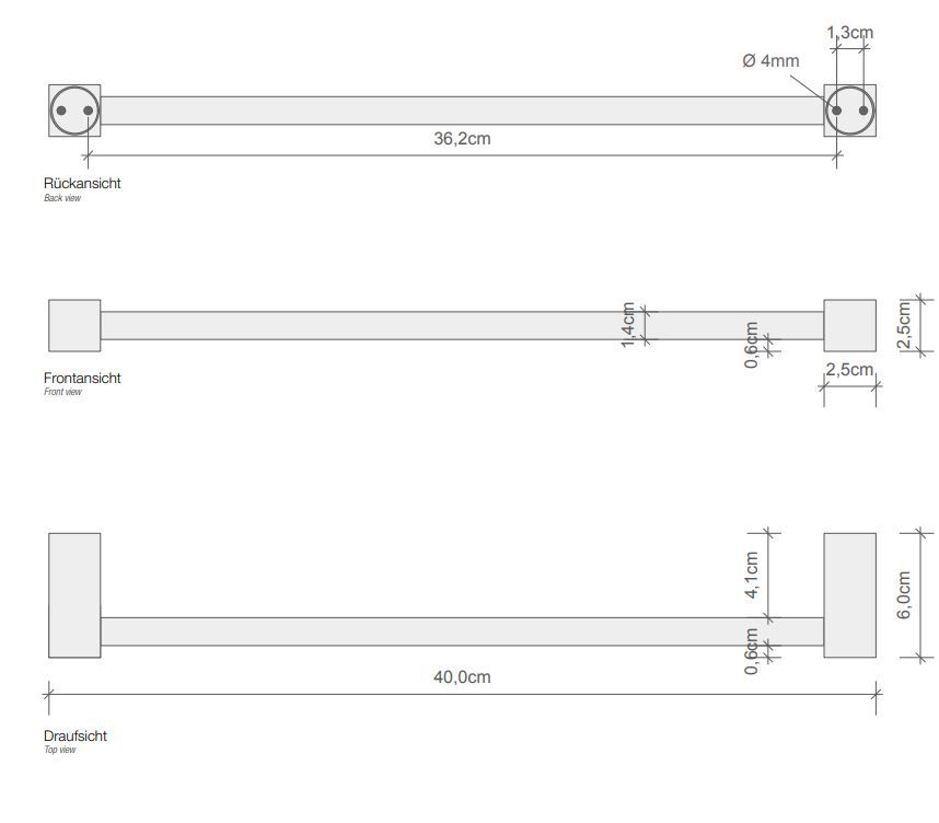 Держатель полотенец Decor Walther CO HTE 05601 схема 6