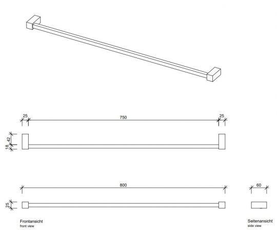 Полотенцесушитель для ванной Decor Walther CO HTE 05603 80х2.5 ФОТО