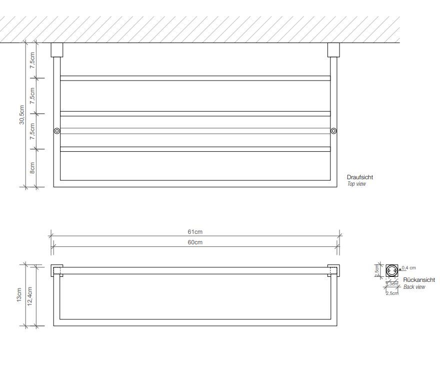 Полотенцедержатель Decor Walther CO KHT 05613 схема 5