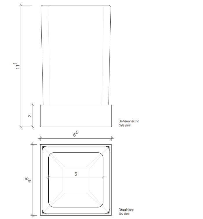 Стакан для зубных щёток Decor Walther CO SMG 05625 схема 5