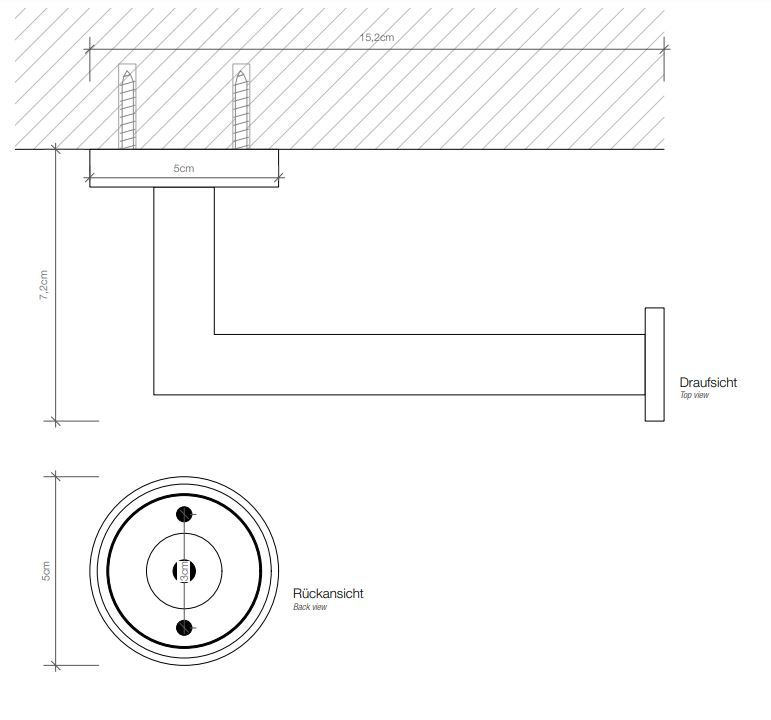 Держатель туалетной бумаги Decor Walther DW 06026 схема 1