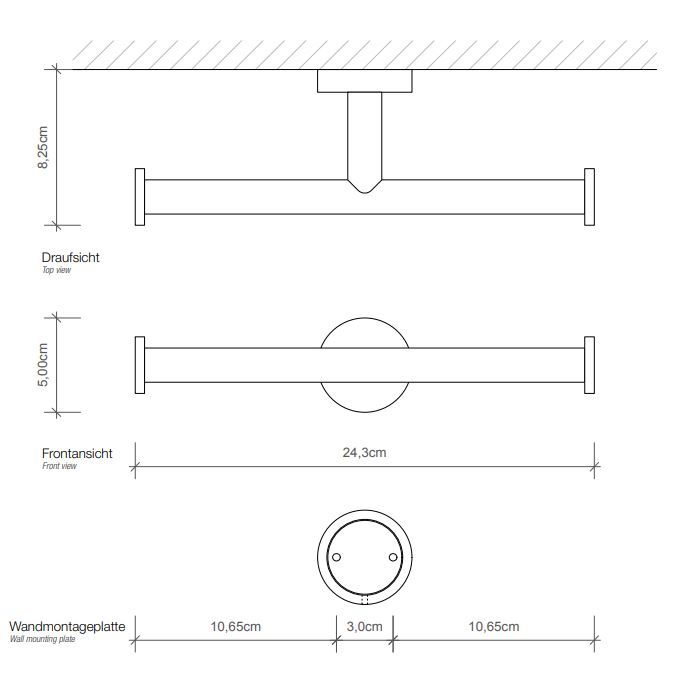 Держатель для туалетной бумаги Decor Walther DW 06027 схема 1