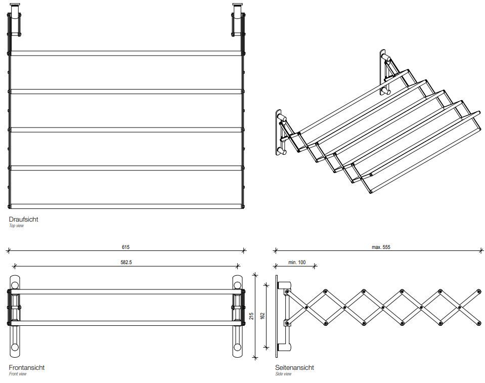 Держатель полотенец Decor Walther DW 07034 схема 1