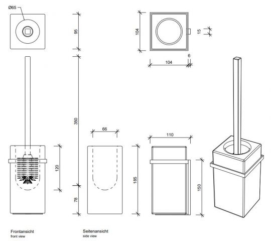 Туалетный ёрш для унитаза Decor Walther DW 08406 ФОТО