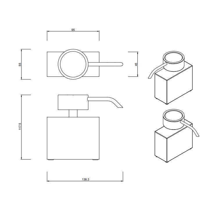 Диспенсер для жидкого мыла Decor Walther DW 08521 ФОТО