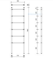 Полотенцедержатель лестница Decor Walther HTL 05009 схема 2