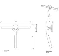 Скребок для душа Decor Walther Quick 08356 хром золото схема 2