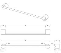 Полотенцедержатель Decor Walther Stone HTE 09752 схема 2