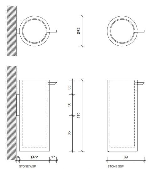 Диспенсер для жидкого мыла Decor Walther Stone SSP 09723 ФОТО