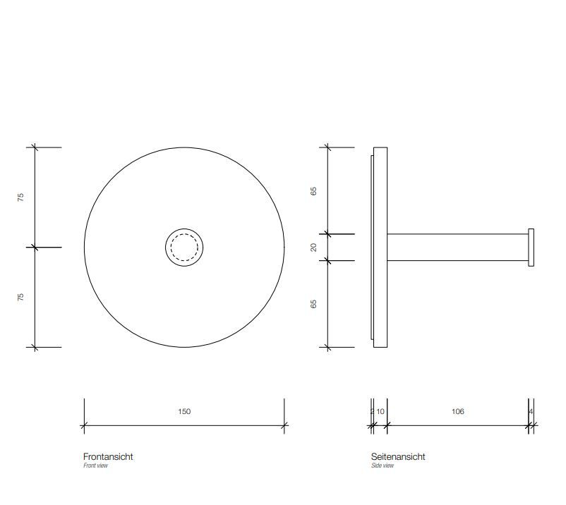 Держатель туалетной бумаги Decor Walther Stone TPH 09744 схема 2