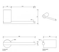 Держатель туалетной бумаги Decor Walther Stone TPH 09748 схема 2