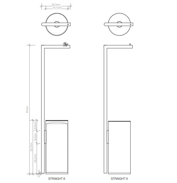 Стойка с ершиком и бумагодержателем Decor Walther Straight 05082 ФОТО