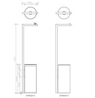 Стойка с ершиком и бумагодержателем Decor Walther Straight 05082 схема 1