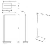 Держатель полотенец Decor Walther Straight 05040 схема 2