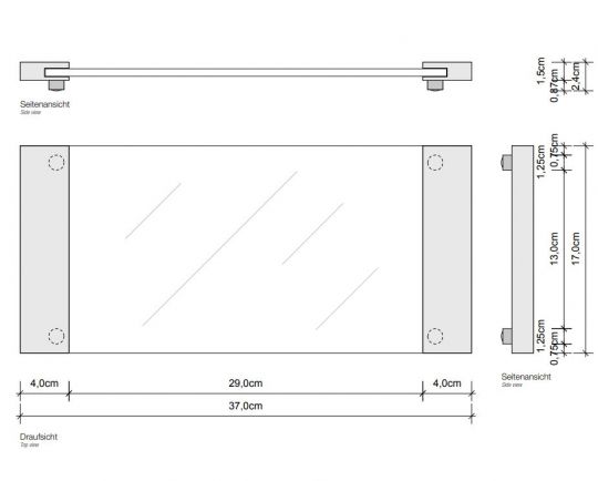 Стеклянный поднос Decor Walther TAB 08488 схема 4