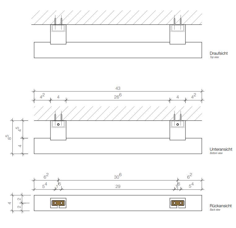 Полотенцедержатель Decor Walther TB HTE 05402 4x43 схема 1