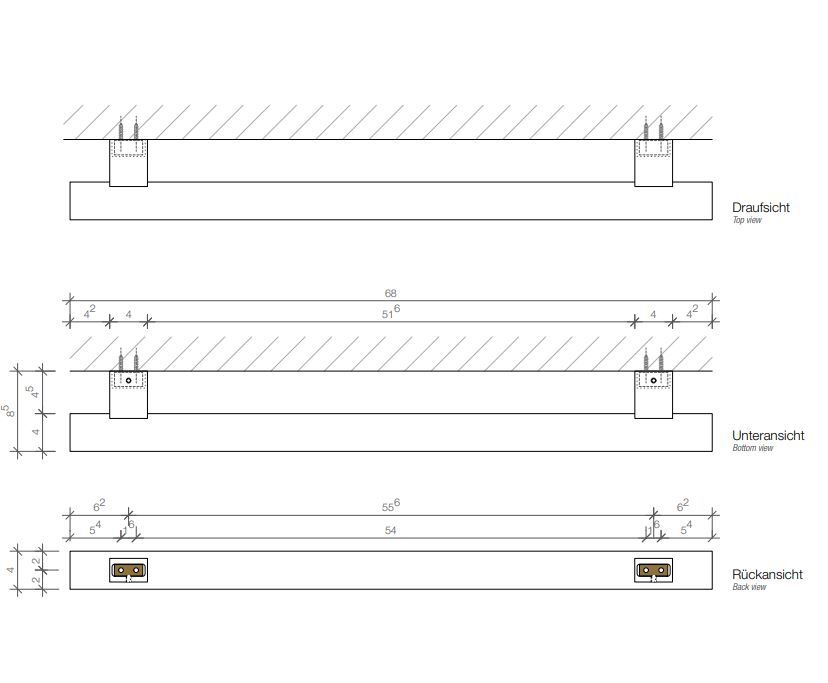 Полотенцедержатель Decor Walther TB HTE 05403 4x68 схема 1