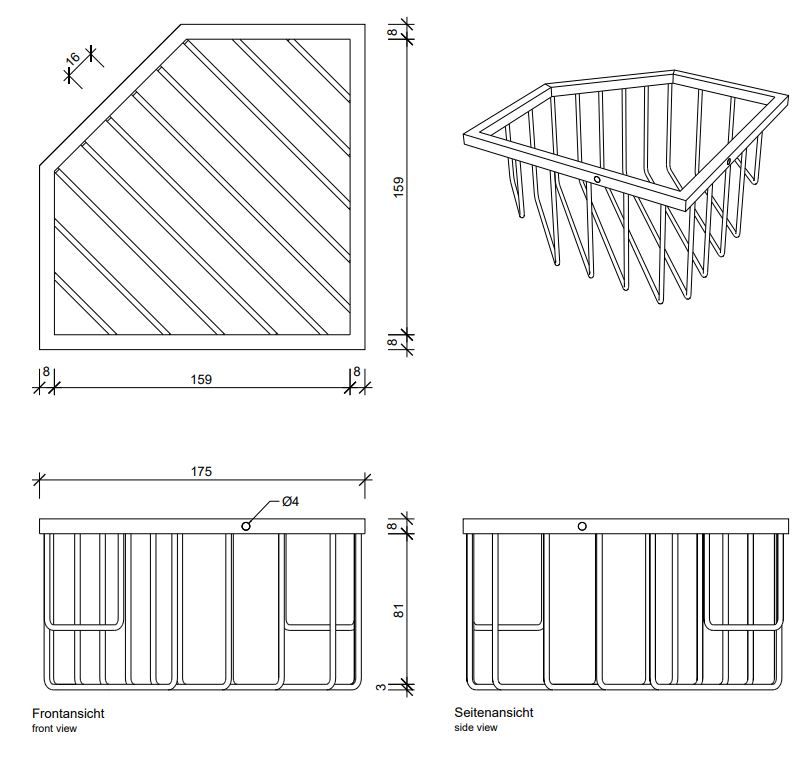 Полка для душа Decor Walther WA ECK 07033 схема 5