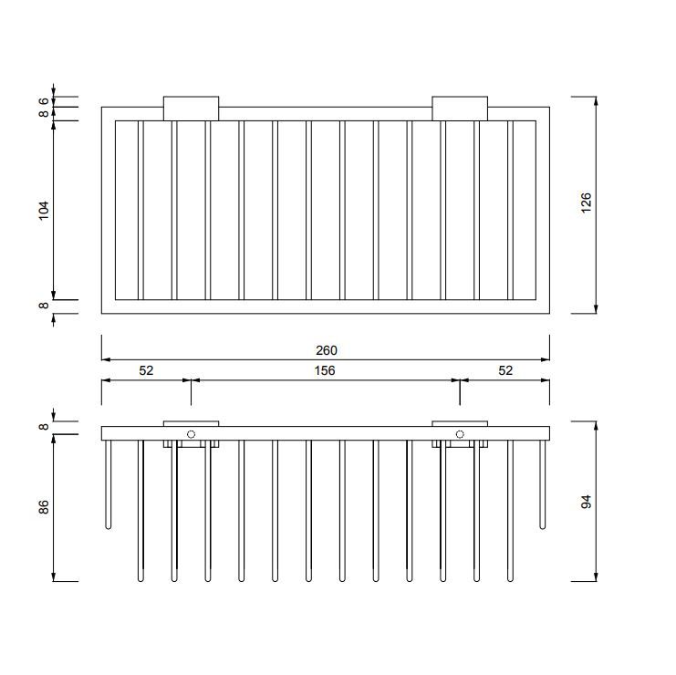 Полка для душа Decor Walther WA WND 07049 схема 2