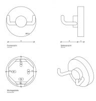 Крючок для ванной комнаты Decor Walther WH 09274 схема 1