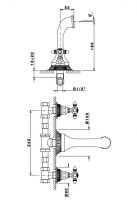 Смеситель для раковины Nicolazzi 1277 из стены схема 1