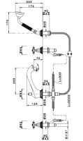 Смеситель на бортик ванны Nicolazzi 1204 схема 1