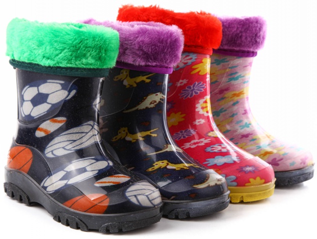 Кристалл Сапоги детские цветные с мехом (23-29)