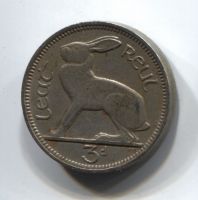 3 пенса 1956 Ирландия