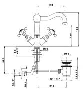 Смеситель с поворотным изливом Nicolazzi 1432 для раковины схема 1