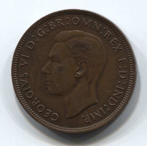 1 пенни 1945 Великобритания