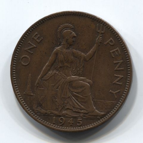 1 пенни 1945 Великобритания