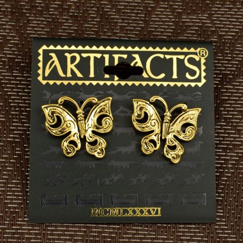 Серьги-гвоздики "Бабочки" (JJ США)