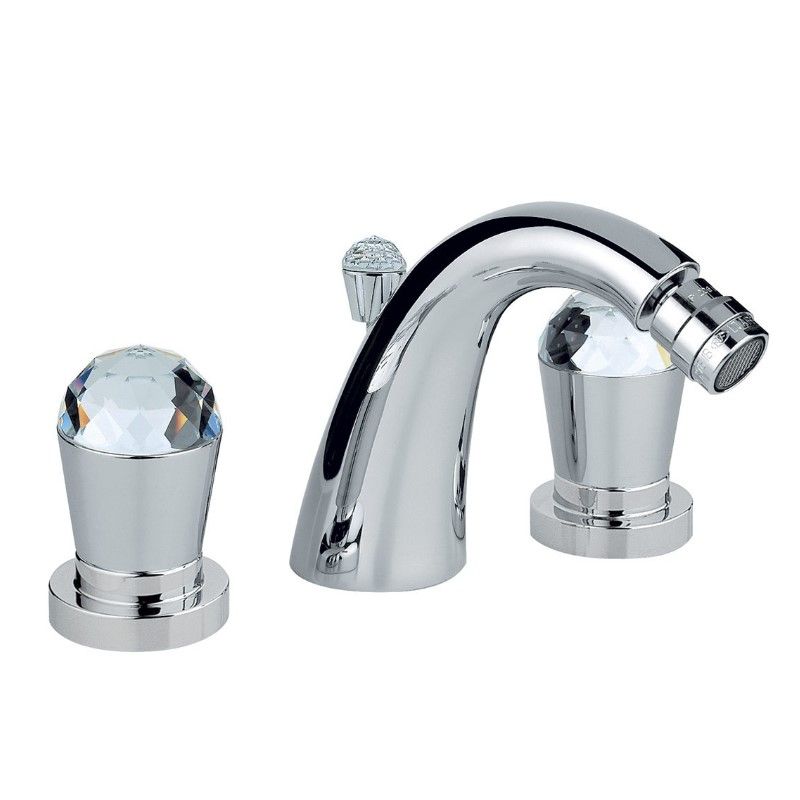 Смеситель с декорированными кристаллами вентилями Nicolazzi 2015 для биде