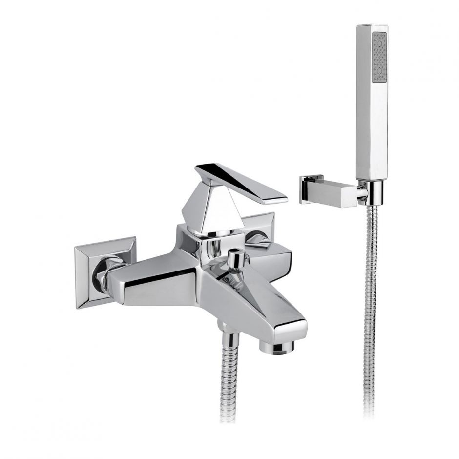 Изображение Прямоугольный смеситель для ванны с душем Nicolazzi Monocomando Vincent 3001