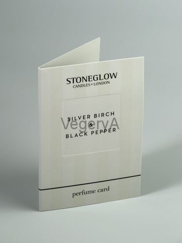 Ароматная карточка (визитка) Серебряная берёза и Чёрный перец Stoneglow Современная Классика