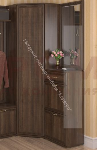 Шкаф ШК-1013 для одежды и белья угловой Карина