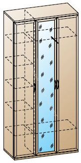 Шкаф ШК-1031 для одежды и белья Карина