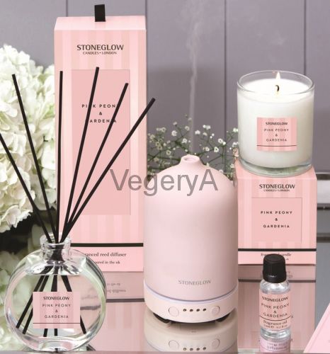 Аромамашина Электрический диффузор с подсветкой 50кв.м. StoneGlow Розовый