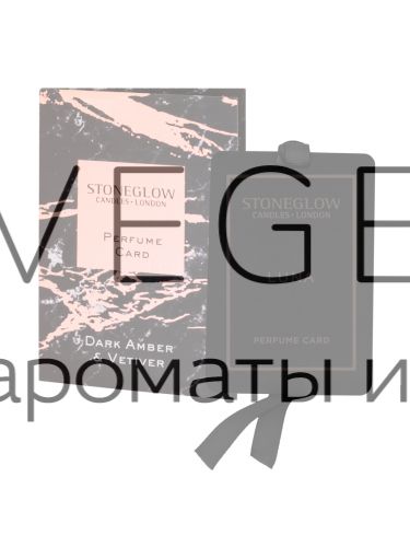 Ароматная карточка (визитка) Темная амбра и Ветивер Stoneglow Луна