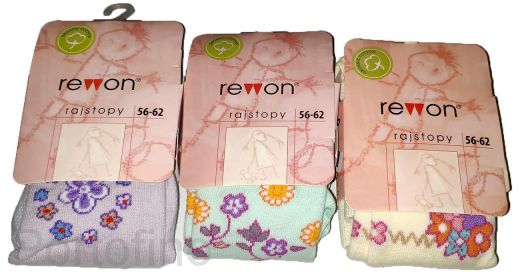 501-004G (56/62) Колготки детские с компьютерным рисунком для девочек Rewon