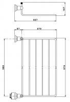 Держатель полотенец в виде полочки Nicolazzi Arena 1499 схема 1