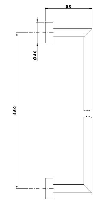 Полотенцедержатель Nicolazzi Minimale 1484M 45х9 схема 1