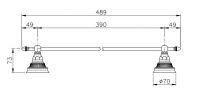 Держатель полотенец для ванной Nicolazzi Impero 1484 48,8х7,3 схема 1