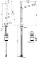 Однорычажный смеситель для раковины Fima carlo frattini Nomos go F4161 схема 1