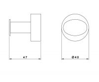 Крючок для одежды Nicolazzi Minimale 1481M схема 1