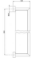 Полочка в ванную Nicolazzi Minimale 1480M 50х12 схема 1